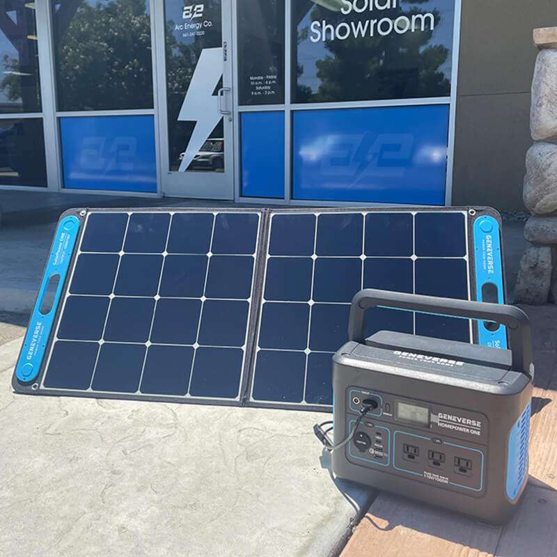 battery storage outside Arc Energy Showroom