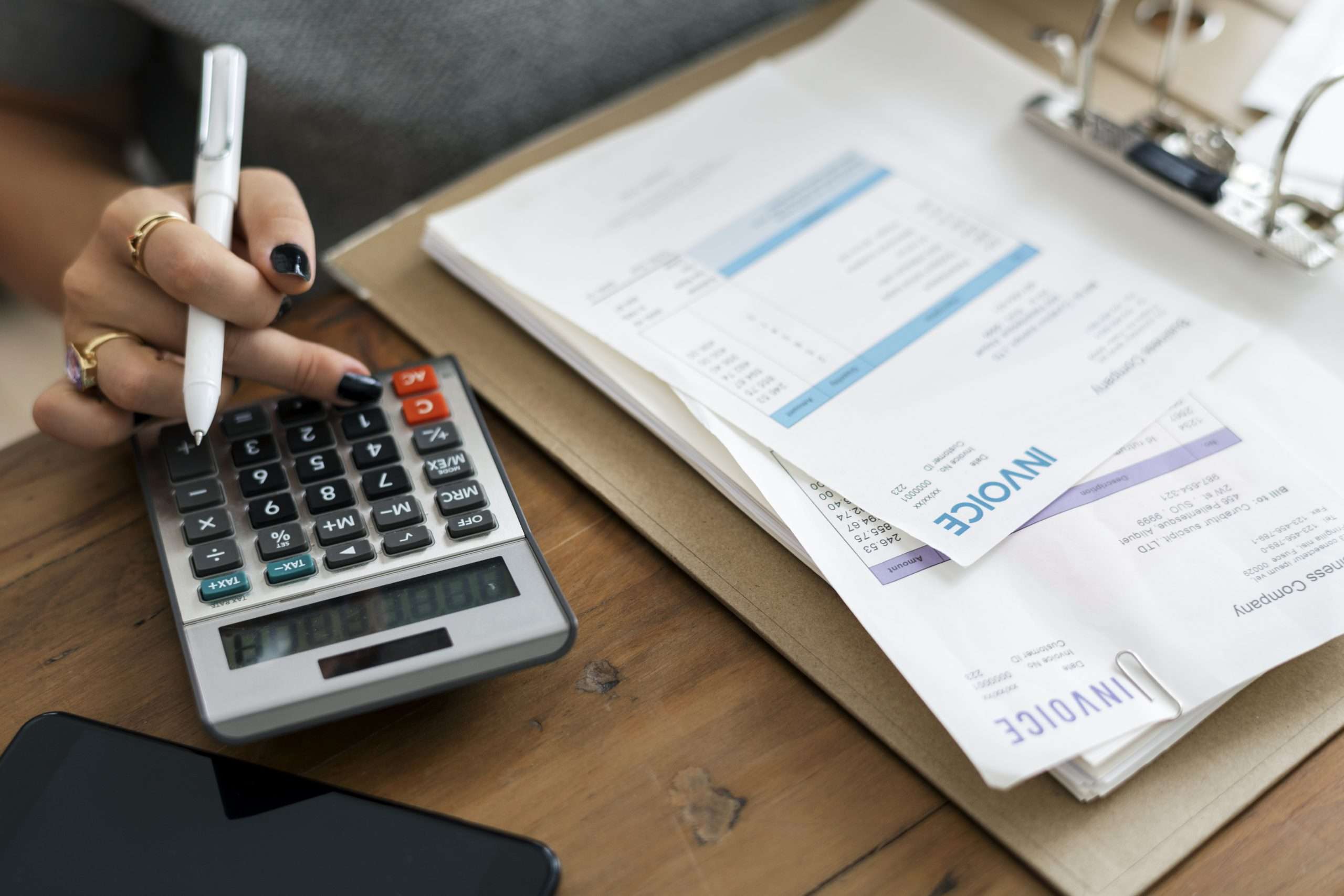 woman doing accounting